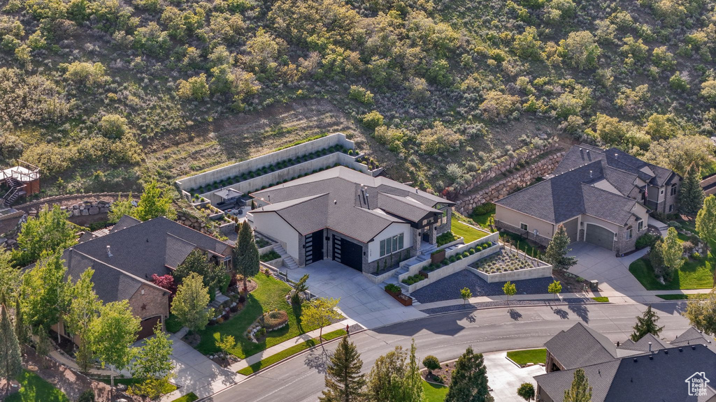 Aerial view of property and surrounding area