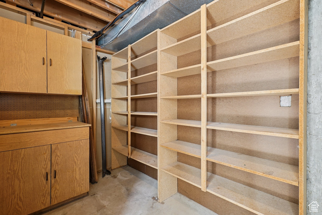 View of unfinished basement