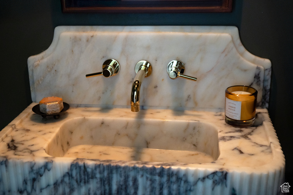 Detailed view of a sink