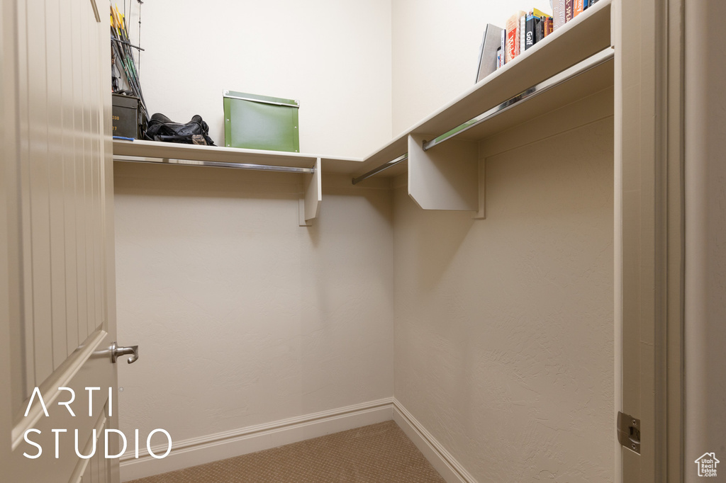 View of walk in closet