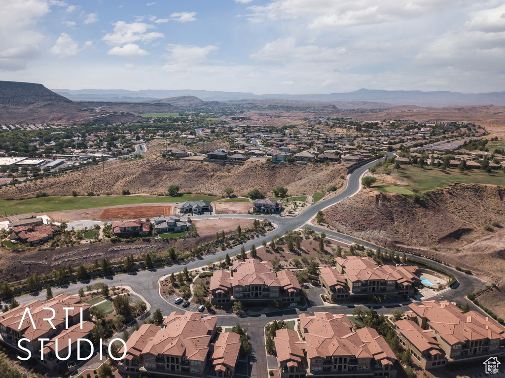 View of property location with nearby suburban area and a mountain backdrop