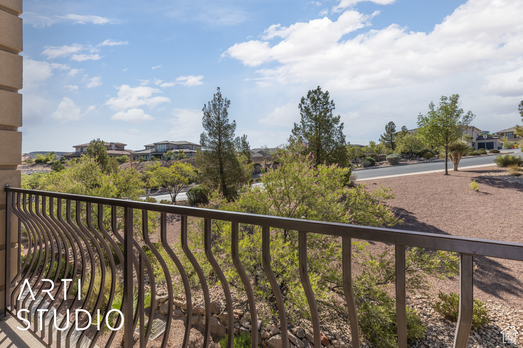 Balcony with a residential view