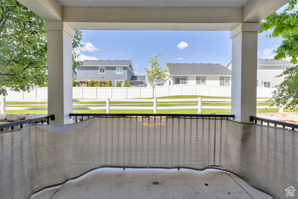 View of patio featuring a residential view