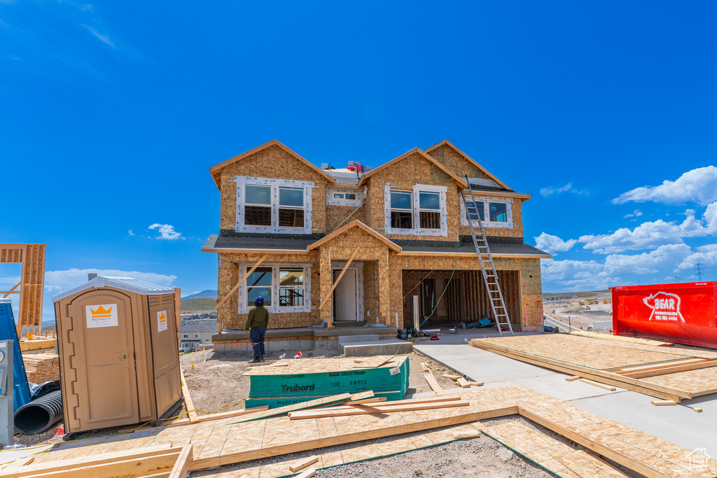 Property under construction featuring brick siding