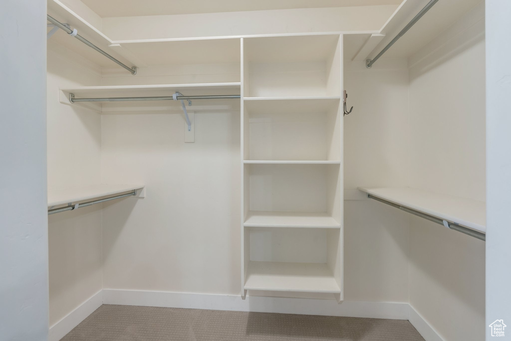 View of walk in closet