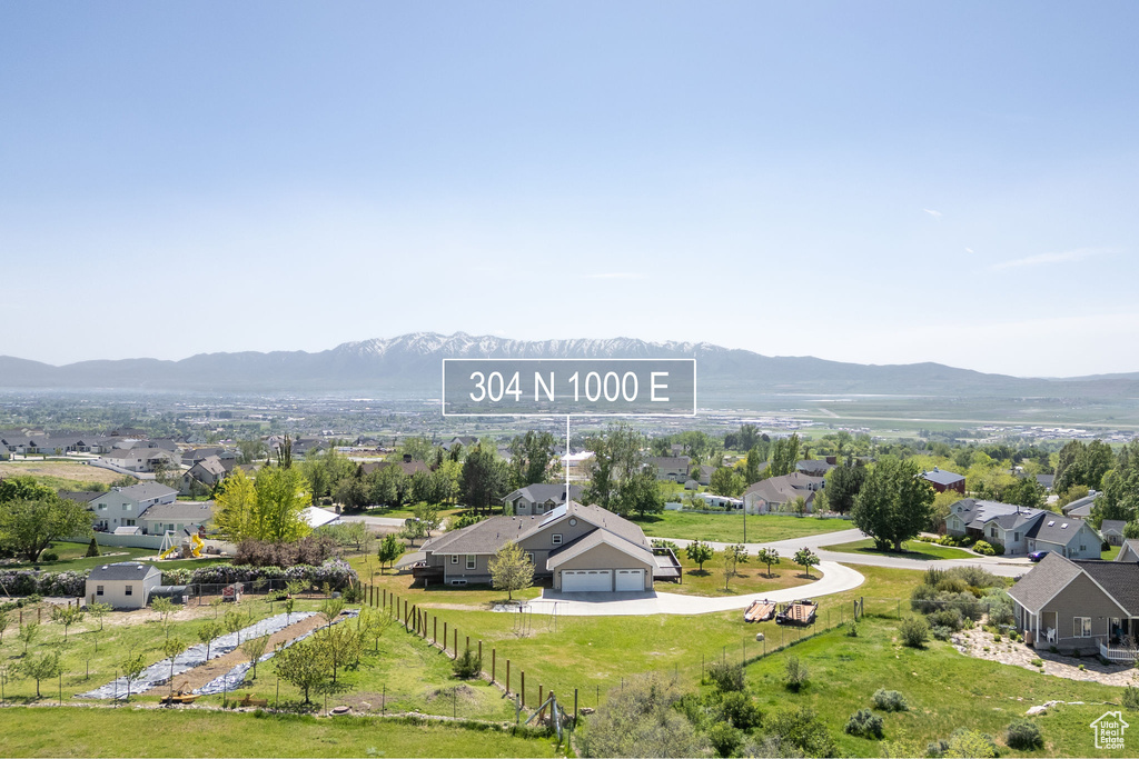 Mountain view featuring nearby suburban area