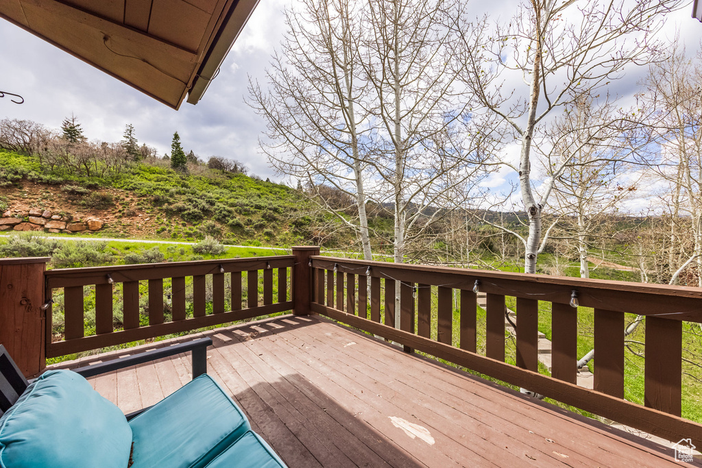 View of wooden terrace