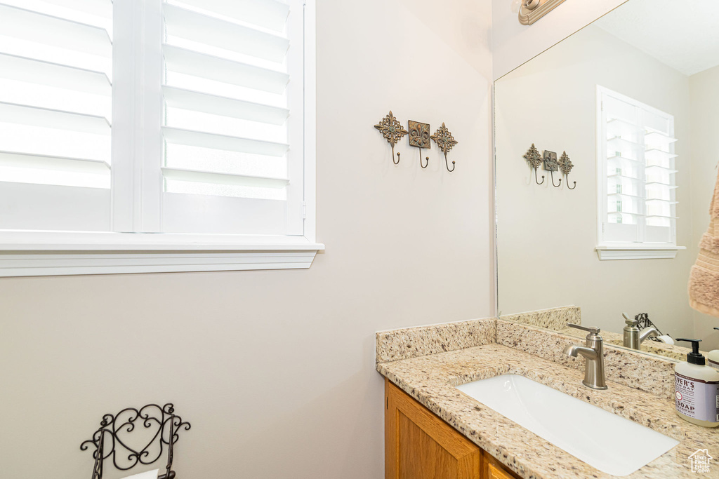 Bathroom featuring vanity
