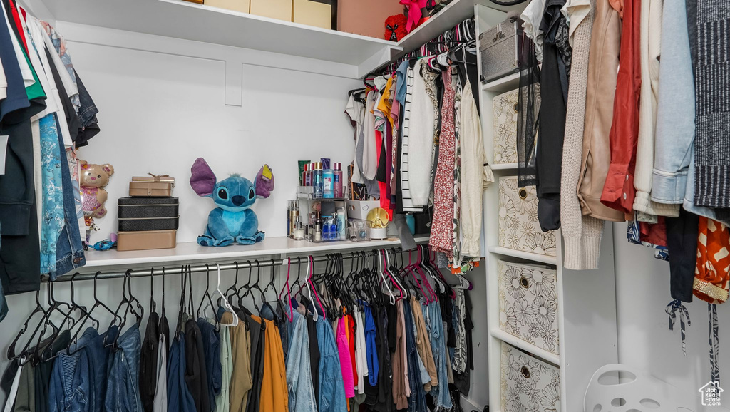 View of spacious closet
