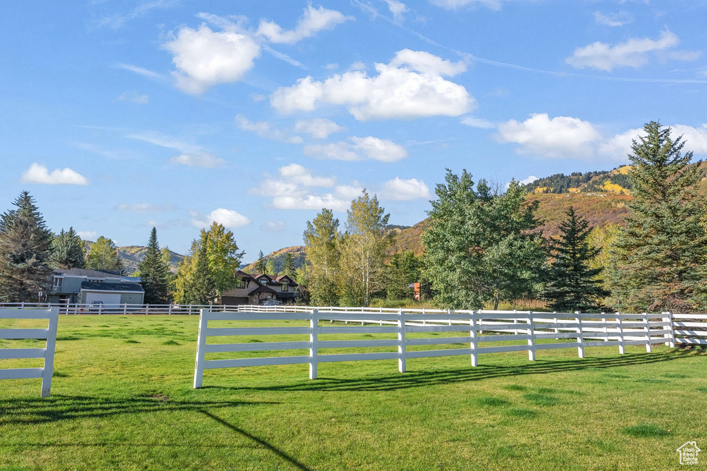 View of yard with a view of rural / pastoral area