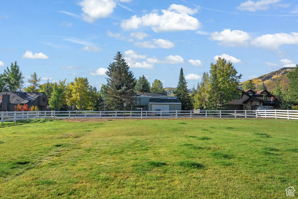 View of yard featuring a view of rural / pastoral area