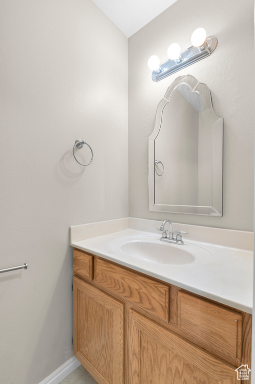 Bathroom featuring vanity