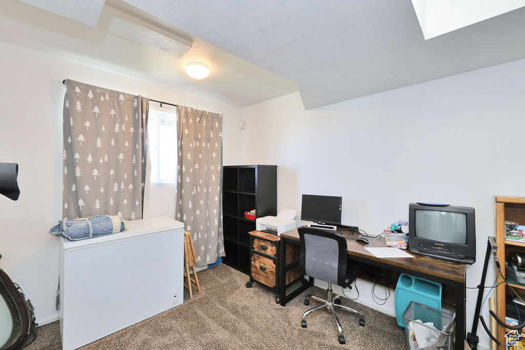 Office with carpet floors