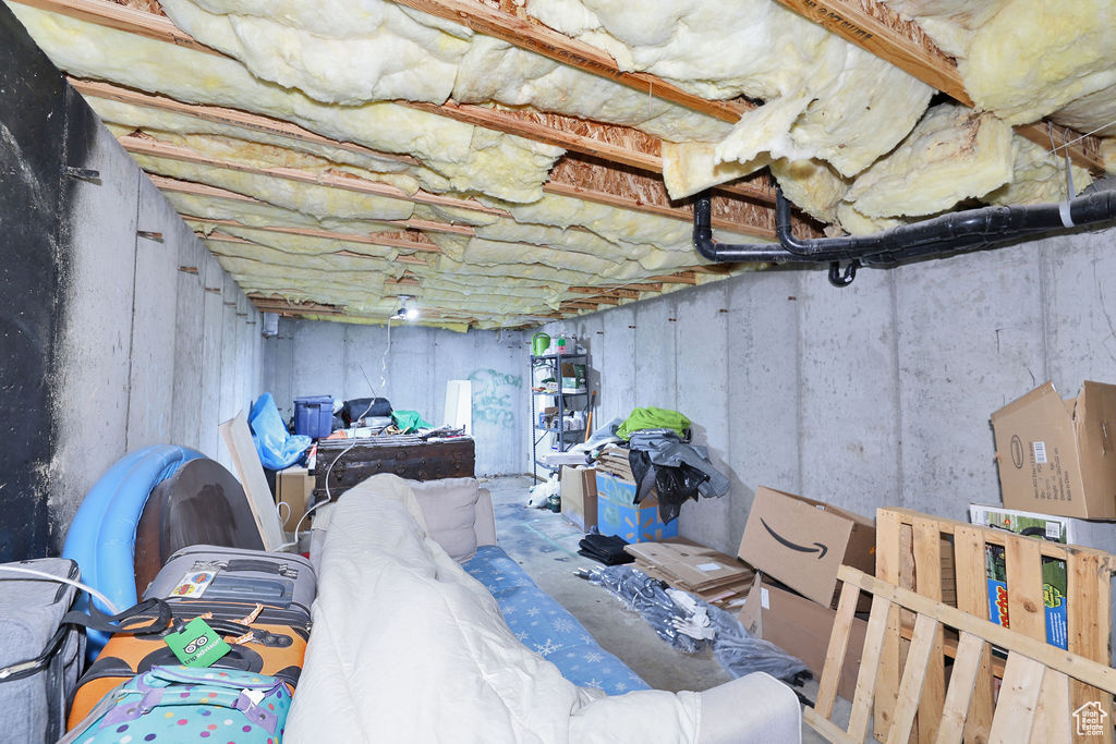 View of unfinished below grade area
