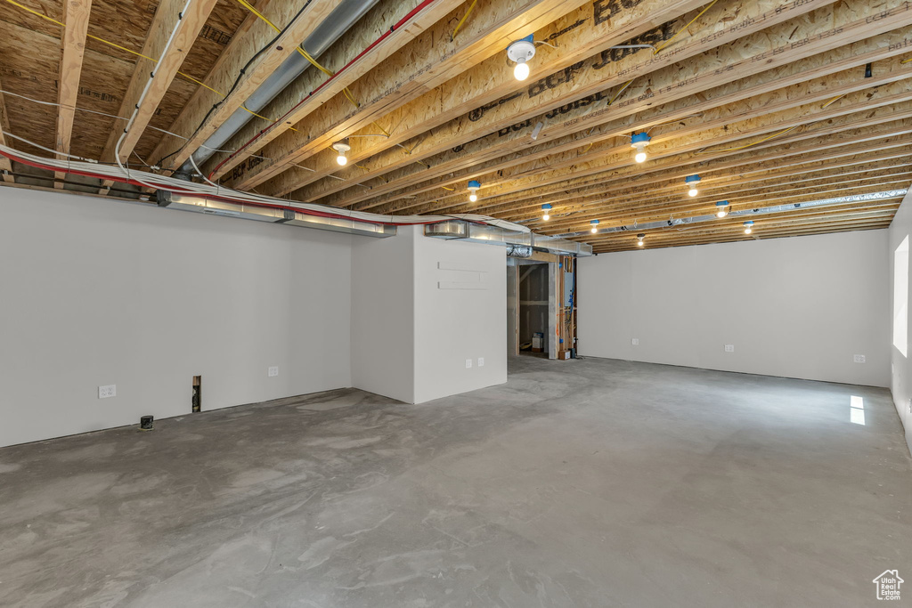 View of finished below grade area