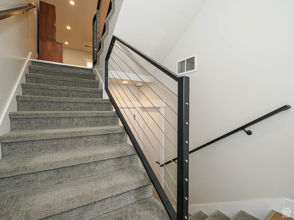 Stairs with recessed lighting