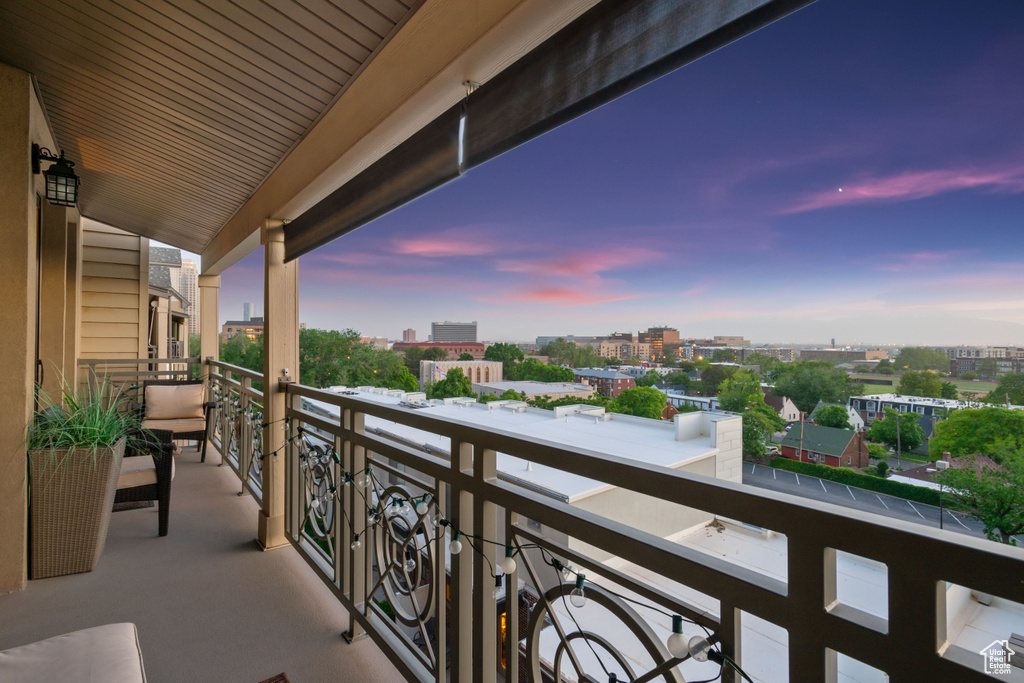 Balcony featuring a city view