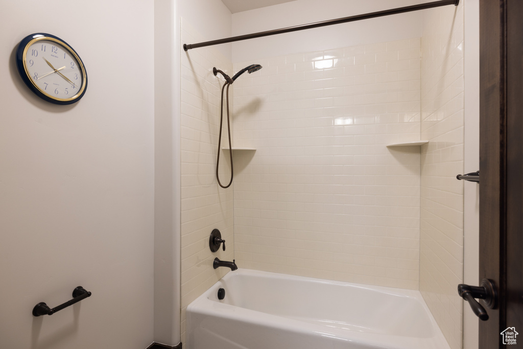 Full bathroom with  shower combination
