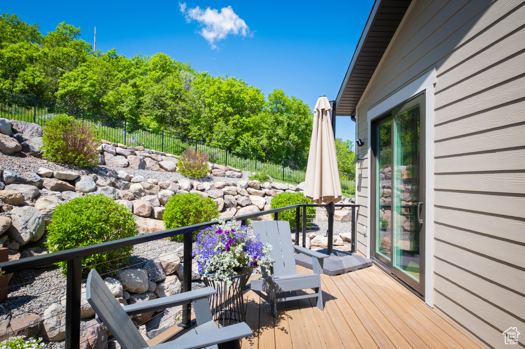 View of deck