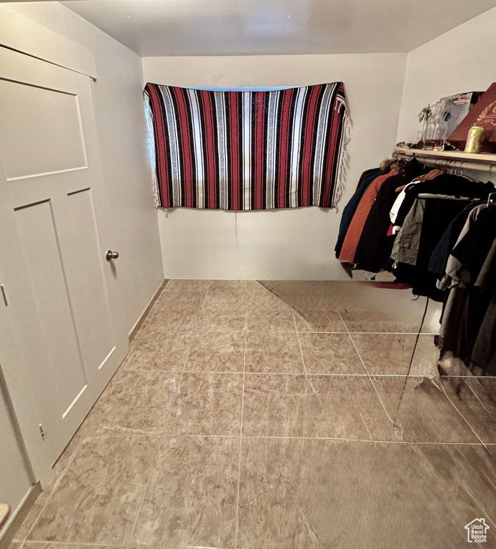View of walk in closet