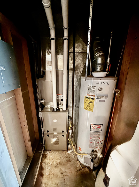 Utilities with gas water heater