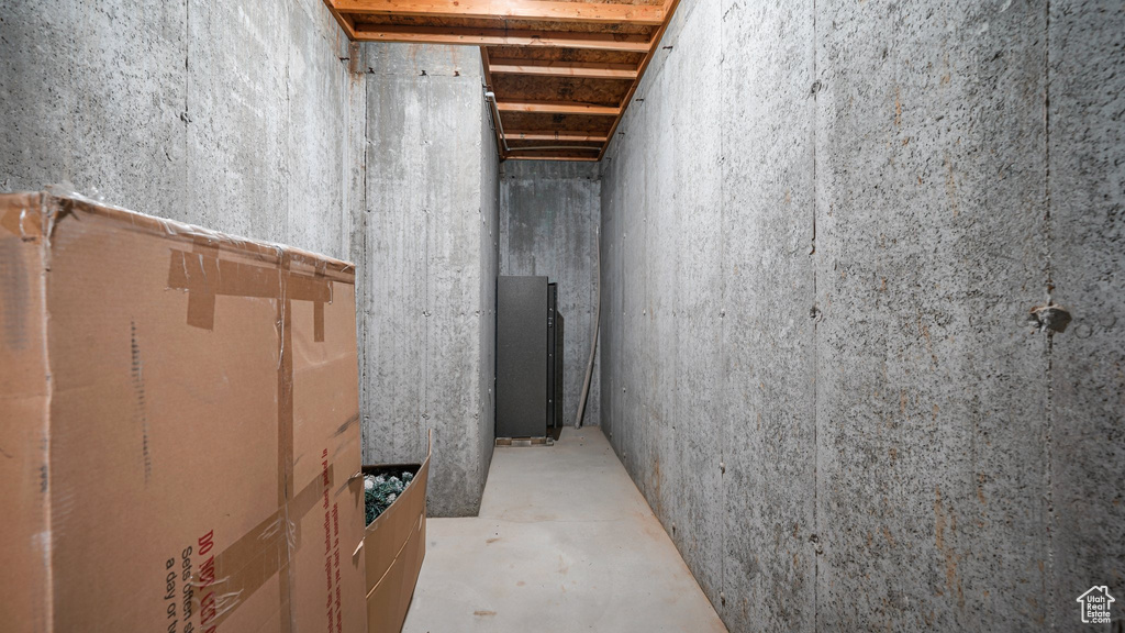 View of unfinished below grade area