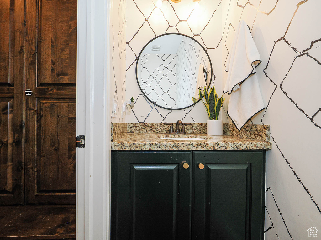 Bathroom view of vanity