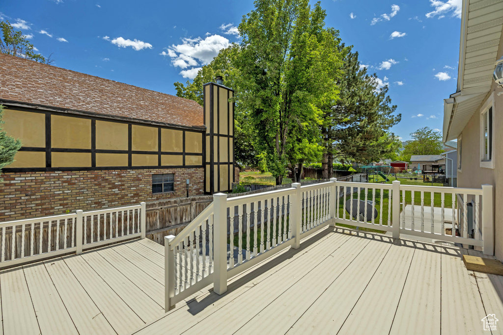 View of wooden terrace