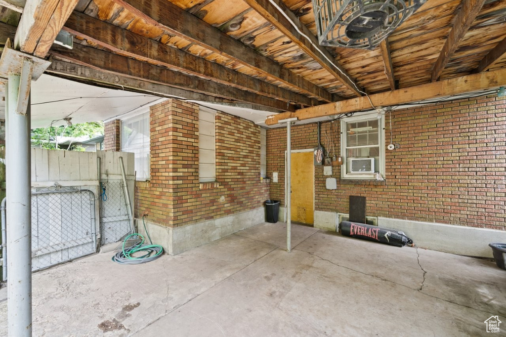 View of patio featuring cooling unit