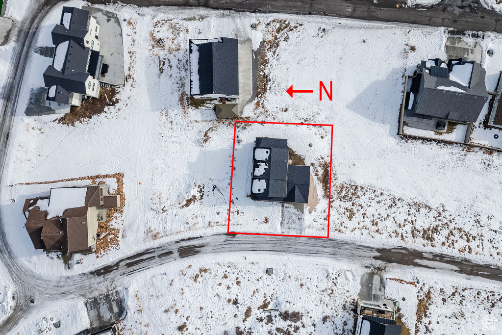 Aerial view of property\\\\\\\\\\\\\\\'s location featuring property parcel outlined
