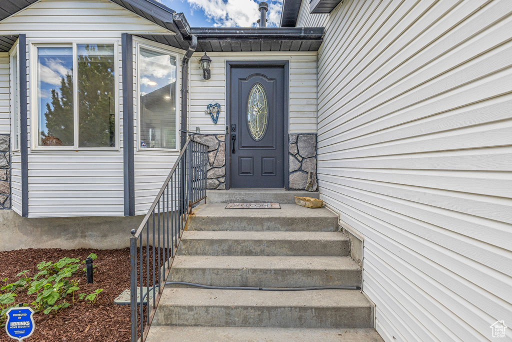 View of exterior entry