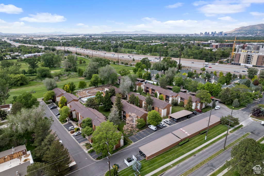 View of urban area featuring a mountainous background