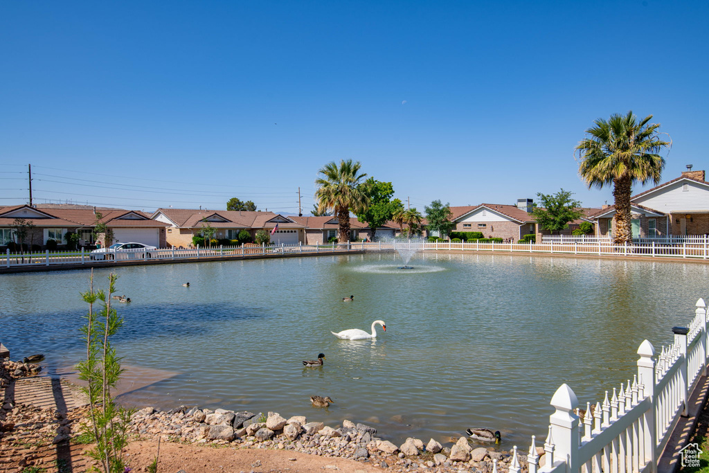 Water view featuring nearby suburban area
