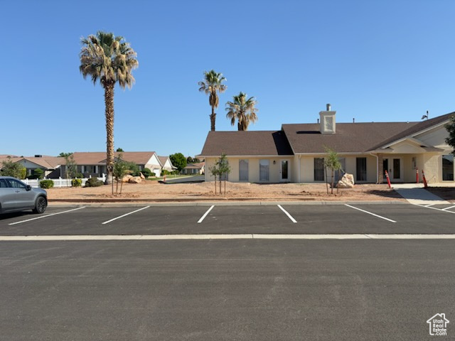 View of uncovered parking lot