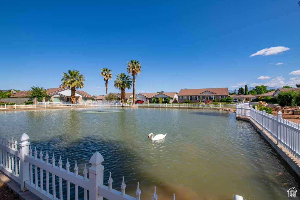 Water view featuring nearby suburban area