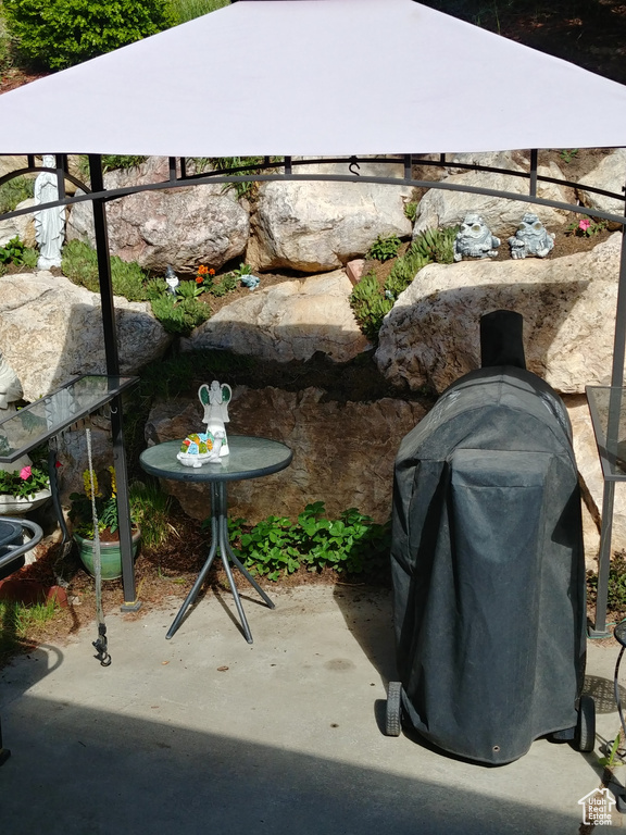 View of patio / terrace with a grill