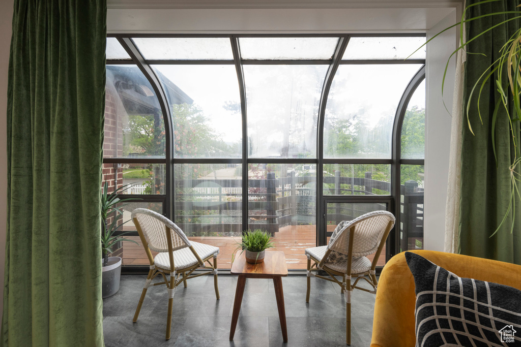 Sunroom / solarium with healthy amount of natural light