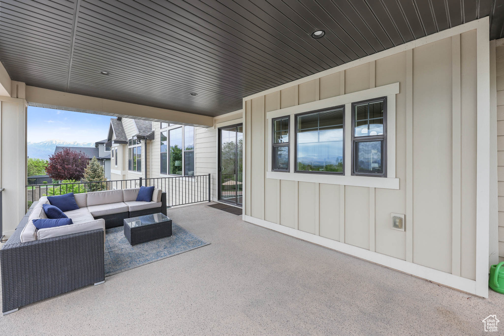 View of patio / terrace featuring an outdoor hangout area