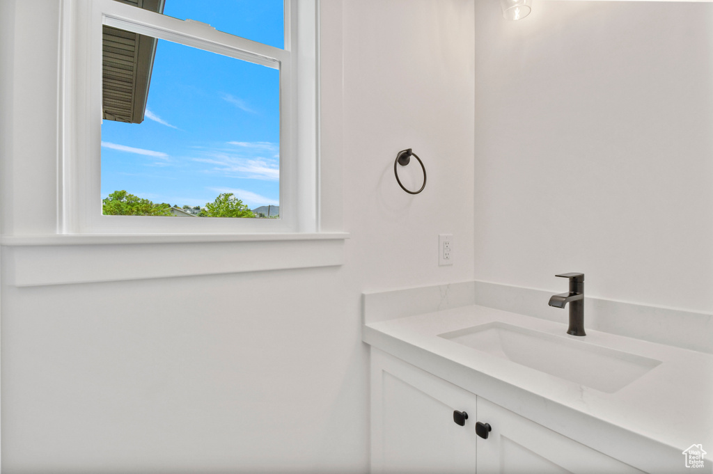 Bathroom featuring vanity