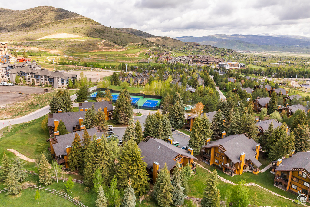 View of property location with nearby suburban area and a mountainous background