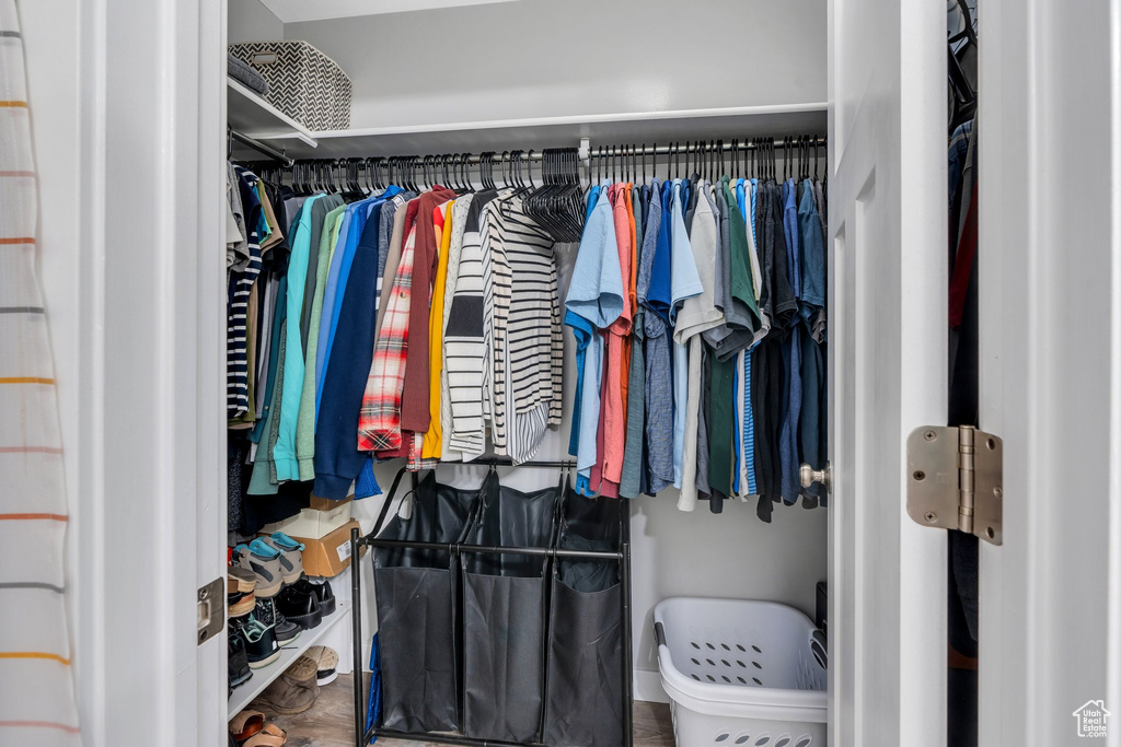 View of walk in closet