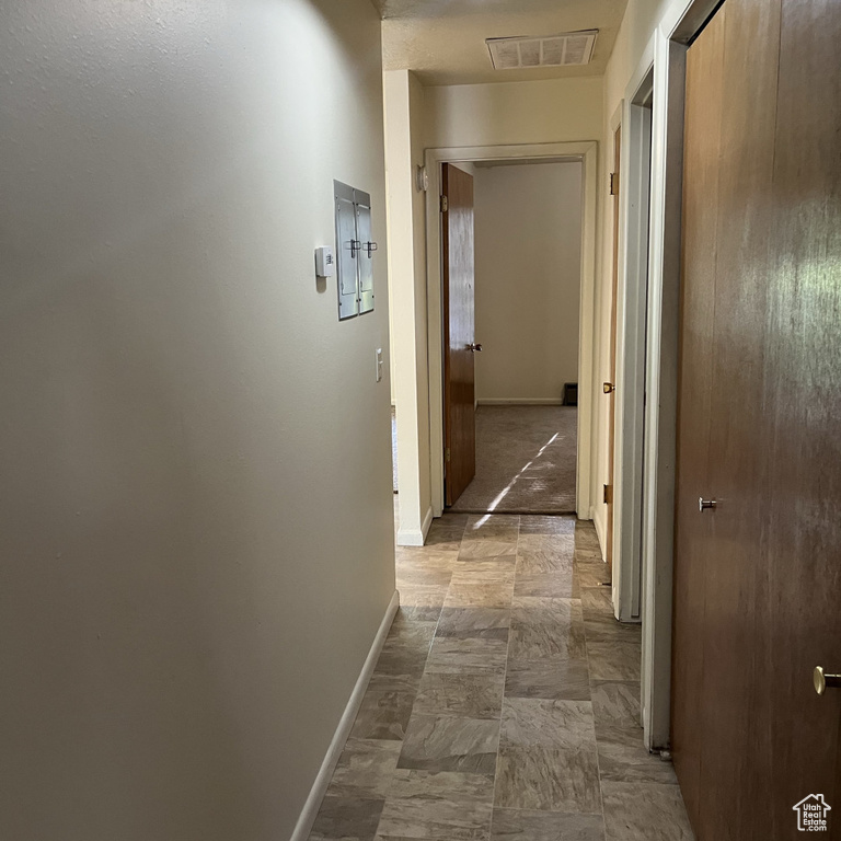 Hall with baseboards