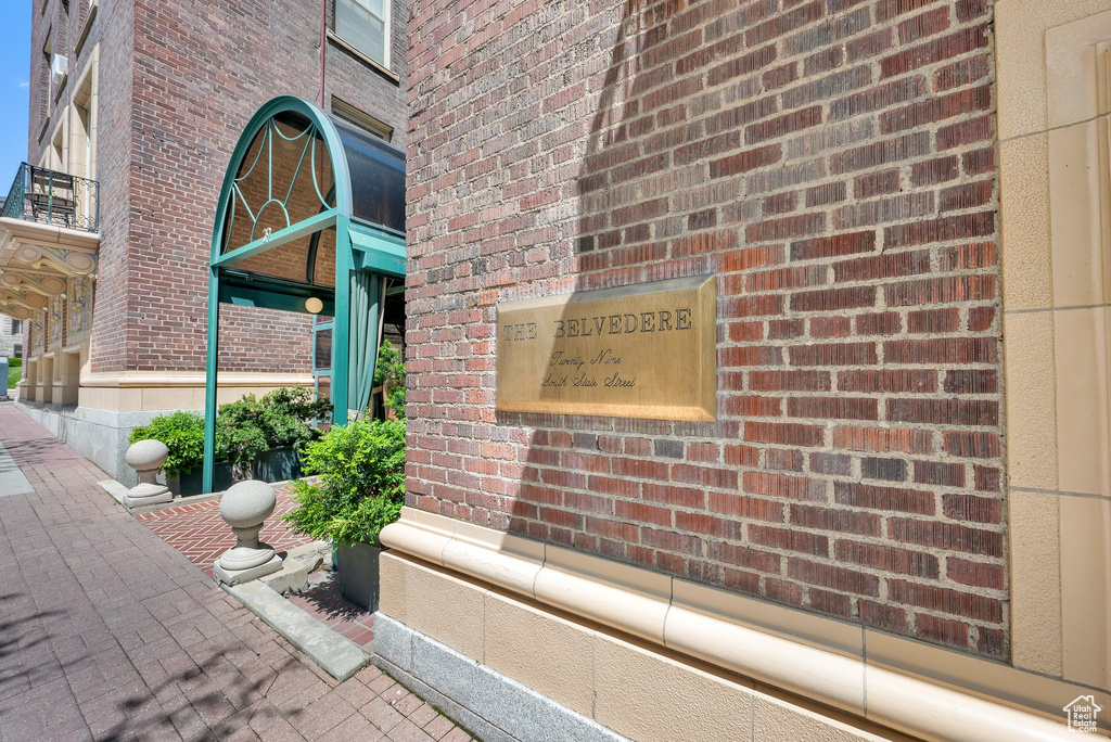 Exterior view of brick siding
