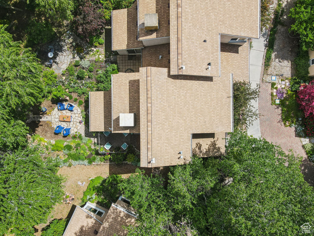 View from above of property