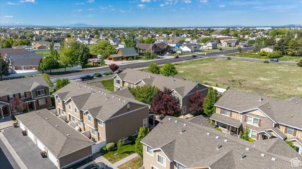 Aerial view of residential area