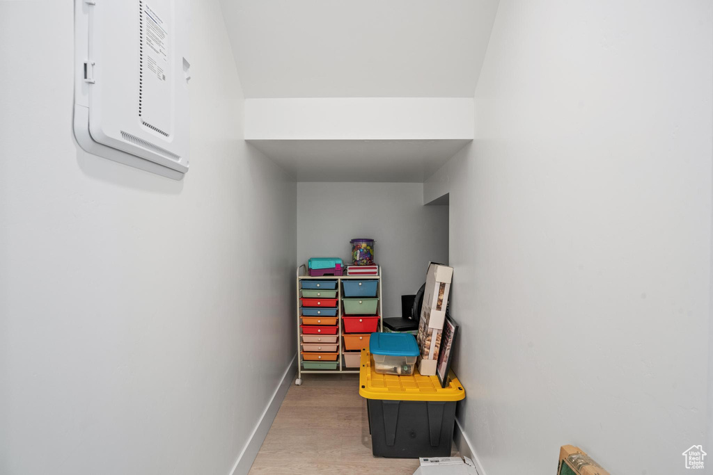 Storage room with electric panel