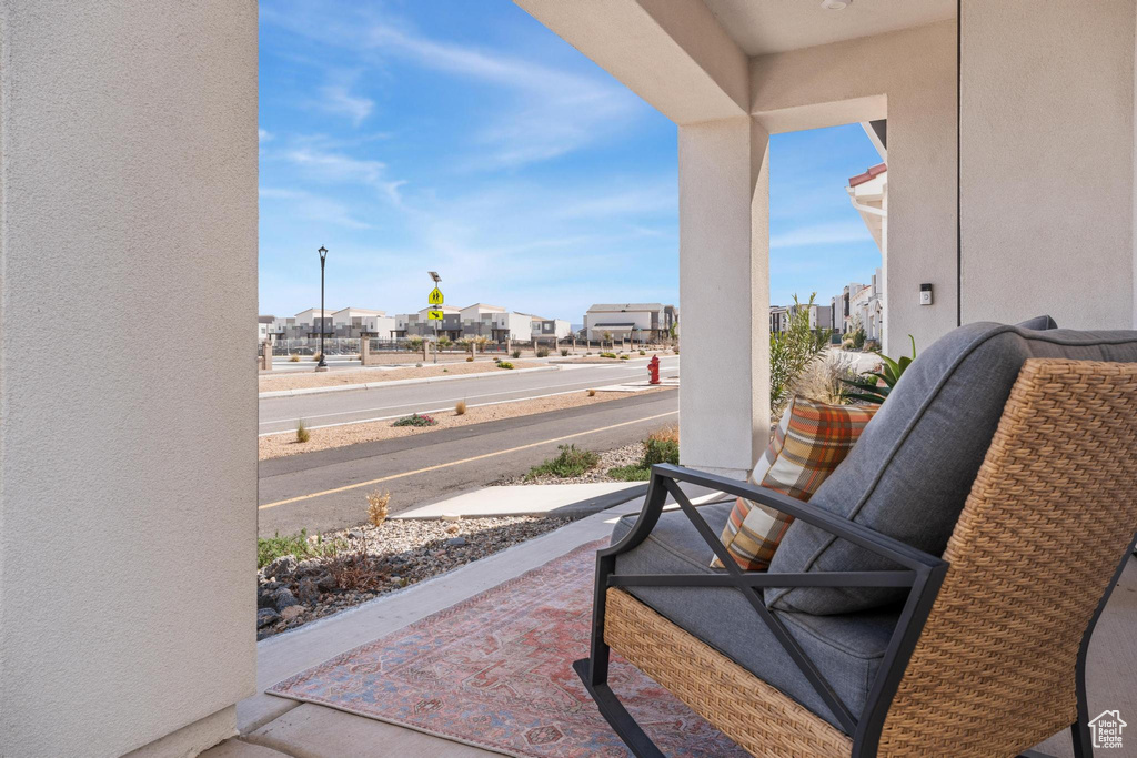 View of patio / terrace featuring a residential view