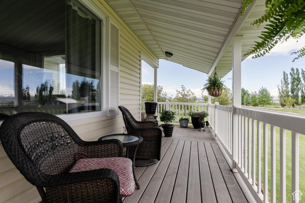 View of wooden deck