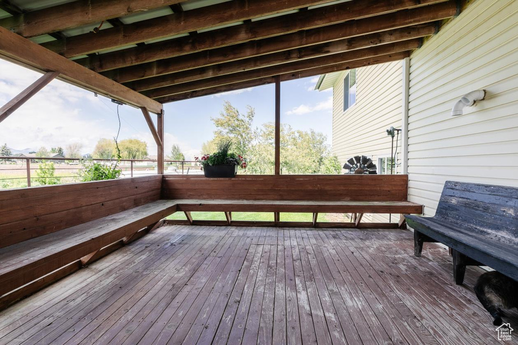 View of wooden terrace