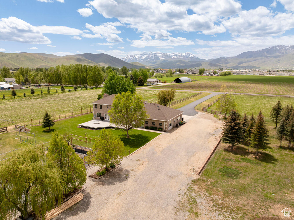 Mountain view featuring rural landscape